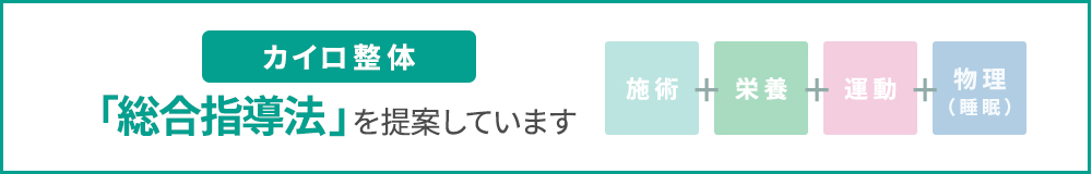 カイロ整体、総合指導法